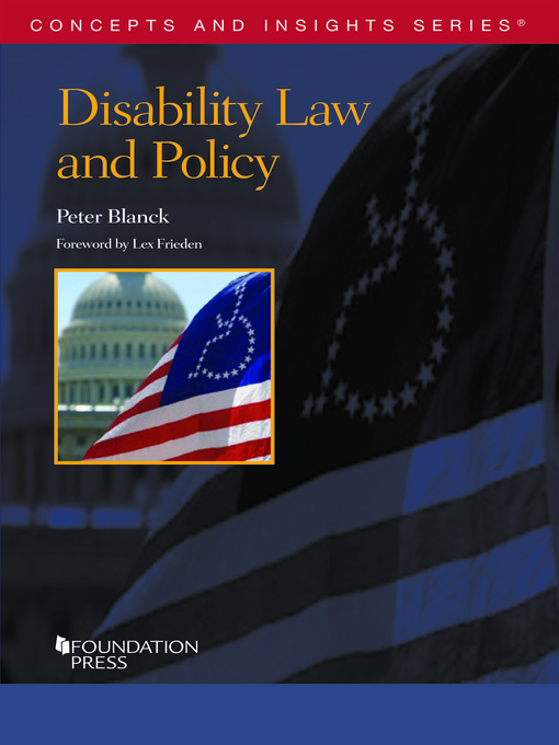 Title details for Disability Law and Policy by Peter Blanck - Available